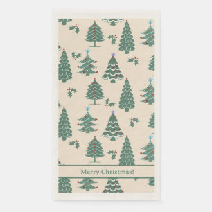 Vintage kerstbomen servet