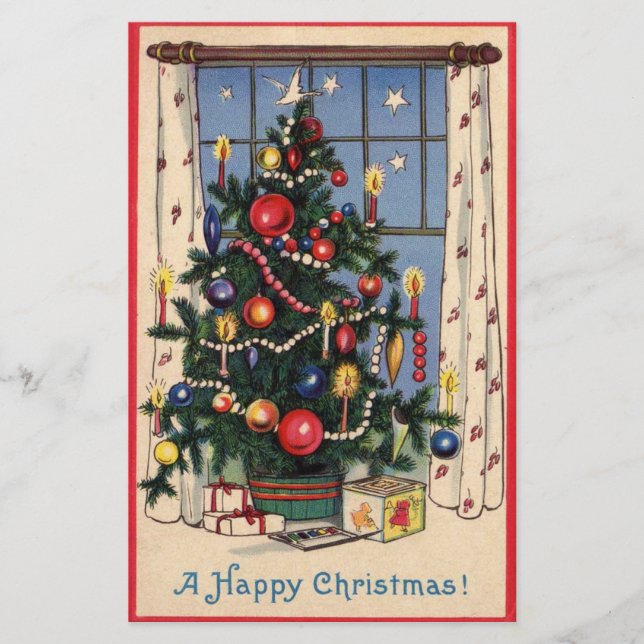 Vintage kerstboom (Voorkant)