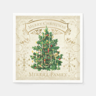 Vintage kerstboom - Aangepast Servet