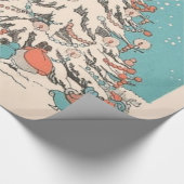 Vintage kerstboom cadeaupapier (Hoek)