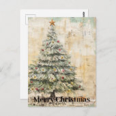 Vintage Kerstboom Collage Briefkaart (Voorkant / Achterkant)