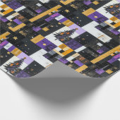 Vintage Kerstboom Collage Cadeaupapier (Hoek)