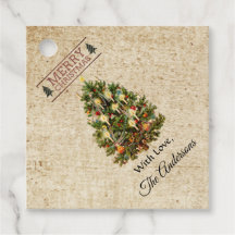 Vintage Kerstboom Favoriet Tags