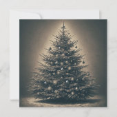 Vintage kerstboom feestdagenkaart (Voorkant)