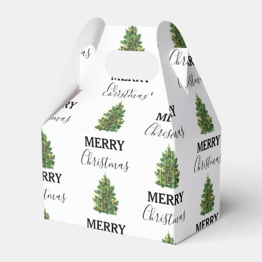 Vintage kerstboom Festive Xmas Bedankdoosjes (Voorkant Zijde)