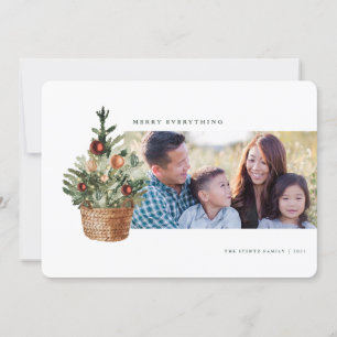 Vintage kerstboom Fotovakantie Kaart