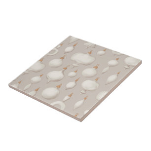 Vintage kerstboom glazen speelgoed met ornament tegeltje