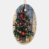 Vintage kerstboom keramisch ornament (Rechts)