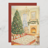 Vintage kerstboom kerst Kaart (Voorkant / Achterkant)