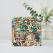 Vintage kerstboom Lithographic Feestdagenkaart (Staand voorkant)