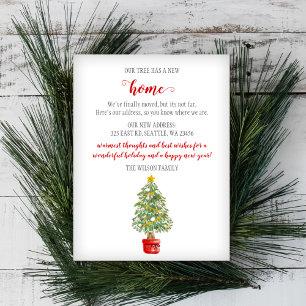Vintage kerstboom met bewegende vakantiekaarten