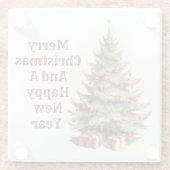 Vintage kerstboom Onderzetter (Achterkant)