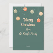 Vintage Kerstboom Platte vakantie Kaart (Achterkant)