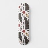 Vintage kerstboom Poinsettia Skateboard (Voorkant)