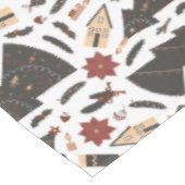 Vintage kerstboom Poinsettia Tafelkleed (Gekanteld)