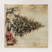 Vintage kerstboom Puzzle Legpuzzel (Horizontaal)