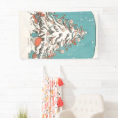 Vintage kerstboom spandoek (Insitu)