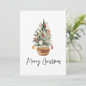 Vintage kerstboom | Vrolijk kerstfeest (Staand voorkant)