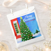 Vintage kerstboom Winter Wonderland Bedankzakje (Geknipt)