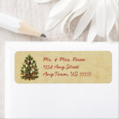 Vintage kerstboomAdresetiketten Etiket (Insitu)