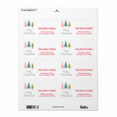 Vintage kerstboomfeestdag etiket (Full Sheet)