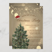 Vintage kerstboomkerstmis kaart (Voorkant / Achterkant)