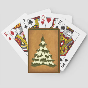 Vintage kerstboomkleppen pokerkaarten