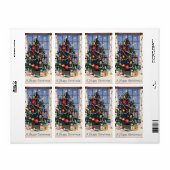 Vintage kerstboomlabels etiket (Full Sheet)