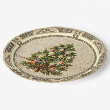Vintage kerstboompapier Bord