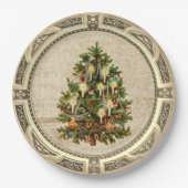Vintage kerstboompapier Bord (Voorkant)