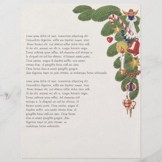 Vintage kerstboomtak met Angel, rechts (Voorkant)