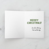 Vintage kerstboomtruck met vreugdevolle offerte kaart (Binnen)