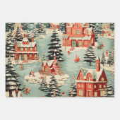 Vintage-kerstbos Inpakpapier Vel (Voorkant 2)