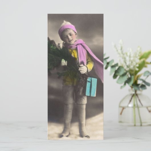 Vintage kerstboy (Staand voorkant)