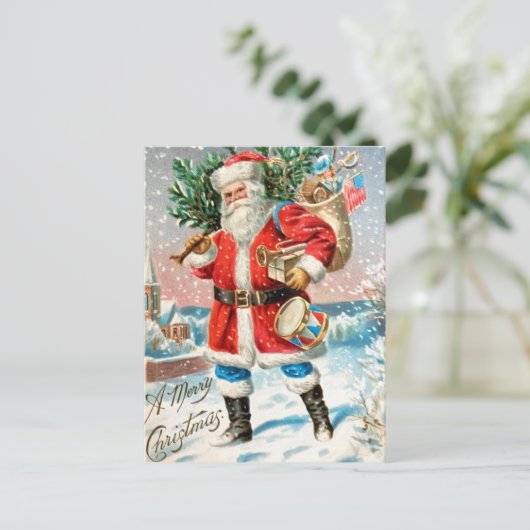 Vintage-kerstBriefkaart Briefkaart (Staand voorkant)