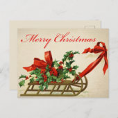 Vintage-kerstBriefkaart Briefkaart (Voorkant / Achterkant)