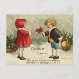 Vintage-kerstBriefkaart Briefkaart