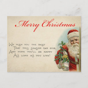 Vintage-kerstBriefkaart Briefkaart
