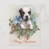 Vintage-kerstBriefkaart Briefkaart (Voorkant)