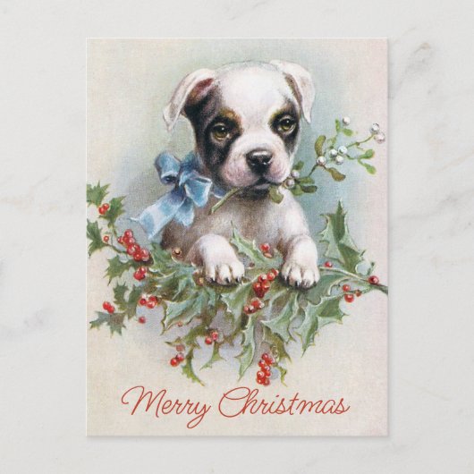 Vintage-kerstBriefkaart Briefkaart (Voorkant)