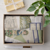 Vintage kerstBriefkaart Collage Tissue Paper Tissuepapier (Geschenk)