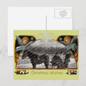 Vintage-kerstBriefkaart Feestdagenkaart (Voorkant / Achterkant)