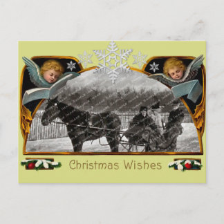Vintage-kerstBriefkaart Feestdagenkaart