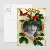 Vintage-kerstBriefkaart Feestdagenkaart (Voorkant / Achterkant)