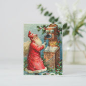 Vintage-kerstBriefkaart Feestdagenkaart (Staand voorkant)