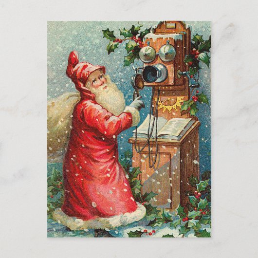 Vintage-kerstBriefkaart Feestdagenkaart (Voorkant)