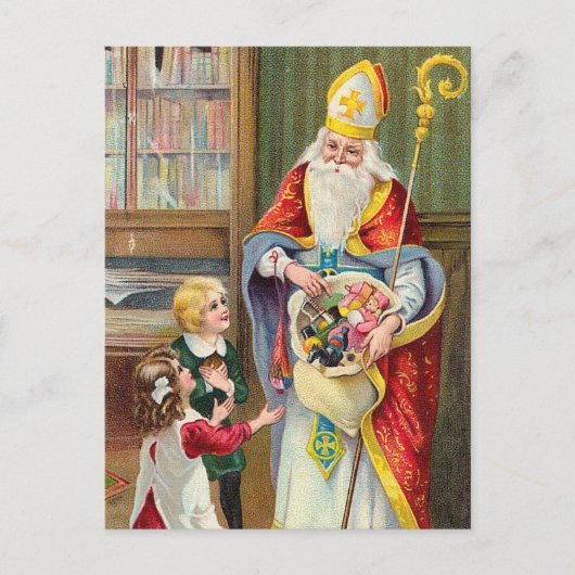 Vintage-kerstBriefkaart Feestdagenkaart (Voorkant)