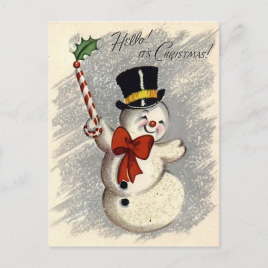 Vintage-kerstBriefkaart Feestdagenkaart (Voorkant)