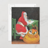 Vintage-kerstBriefkaart Feestdagenkaart (Voorkant / Achterkant)