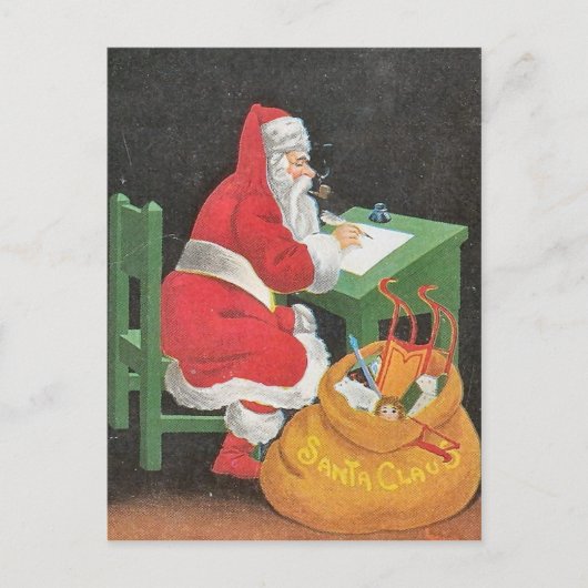 Vintage-kerstBriefkaart Feestdagenkaart (Voorkant)